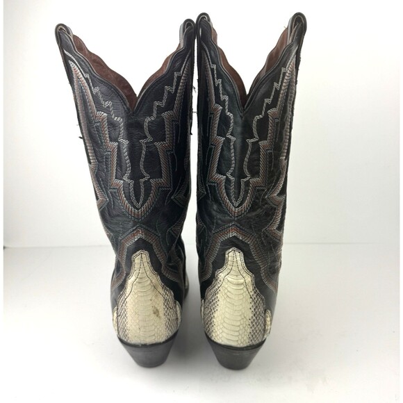 Dan Post  Snakeskin Leather Cowboy Boots Women’s Western Boho Rodeo, Sz. 8M - Picture 4 of 14